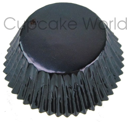 25PCS SEXY METALLIC BLACK FOIL MUFFIN CUPCAKE CASES PATTY PANS